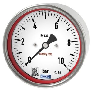 Manômetro com tubo Bourdon, Hastelloy